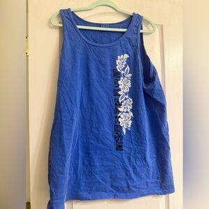 Crazy Shirts Sleeveless Scenic Mikala Blue Hawaii Tank - size L